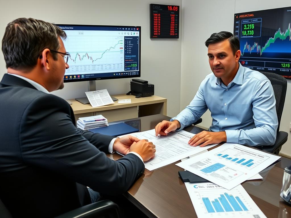 Persona consultanod con asesor financiero sobre operacion del dolar MEP