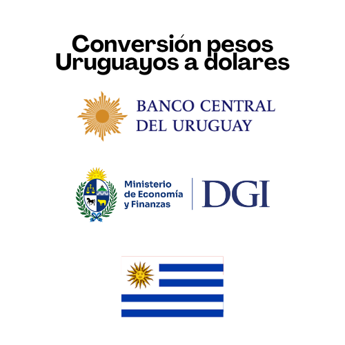 conversión pesos uruguayos a dolares