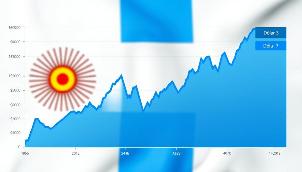 grafico de cotizacion del dolar MEP en argentina mostrando su evolucion reciente