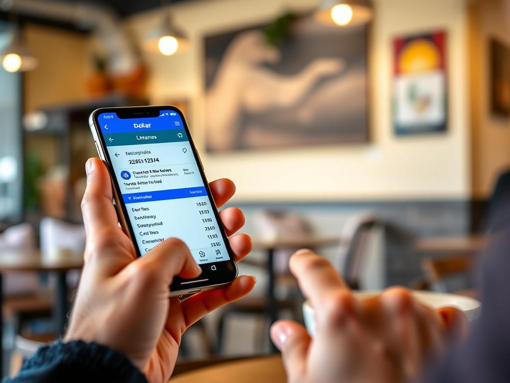 persona consultadno cotizaciones de dolar blue en su telefono movil